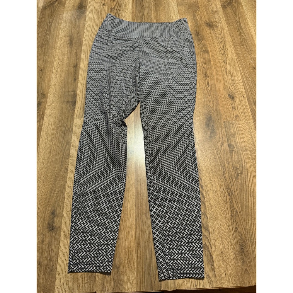 Worthington Pants Women Size 4 Black White Geometric Pattern Pants Casual
